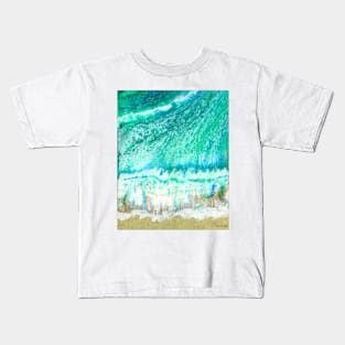 #1 Beach Shore With Sand And Surf Kids T-Shirt